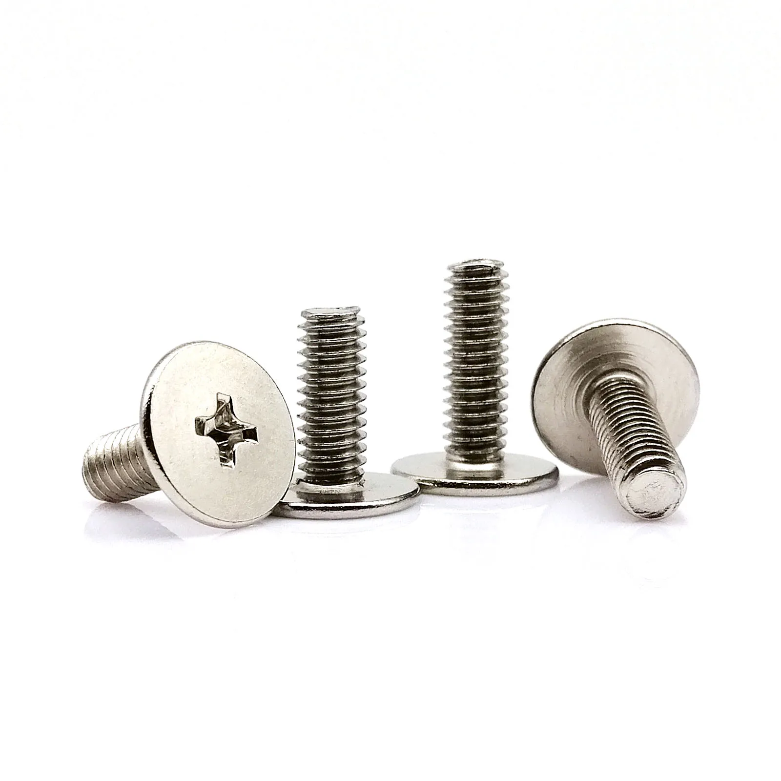 Flat wafer head screw phillips flat screw cross phillips screw phillips head screw electronic repair screws computer screw kit 25X M2 M2.5 M3 M4 Phillips Ultrathin Thin Wafer Flat Extra Big Large Head Bolt Screw for Laptop Notebook Mount Repair Computer G