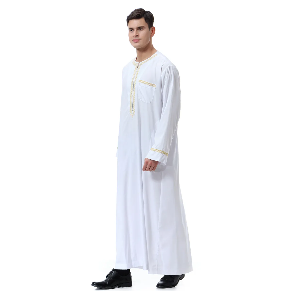 zíper quimono longo robe saudita mussulman wear