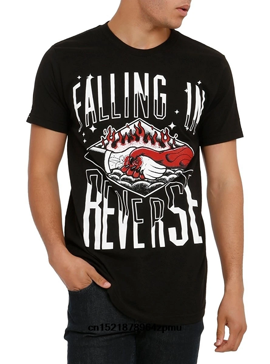 Men T shirt Falling In Reverse Handshake funny t-shirt novelty tshirt women | Мужская одежда