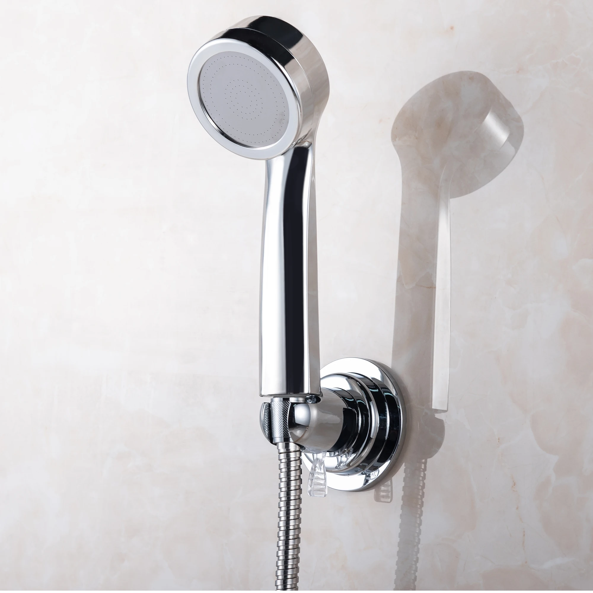 Vacuum Suction Cup Shower Head Holder Adhesive Relocatable Handheld