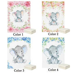 LVYZIHO – couverture à fleurs en forme d'éléphant, 30x40 / 48x60 / 60x80 pouces, pour bébé, garçon et fille 