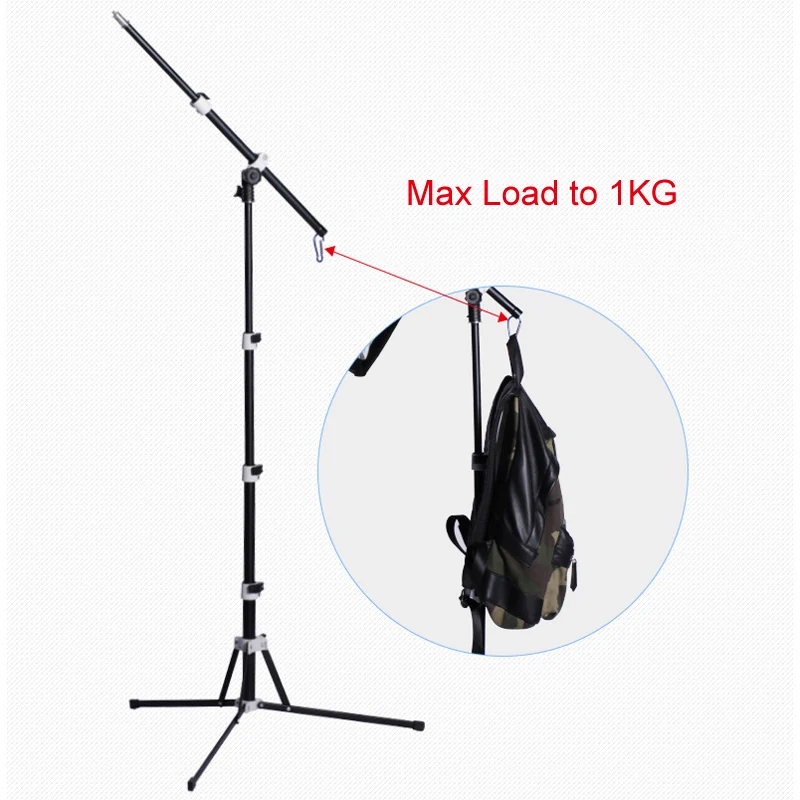 Hpusn B4X Photography Light Stand Dual-use Flash Speedlite Umberlla Softbox Tripod Aluminum Alloy Holder for Photo LED Lighting