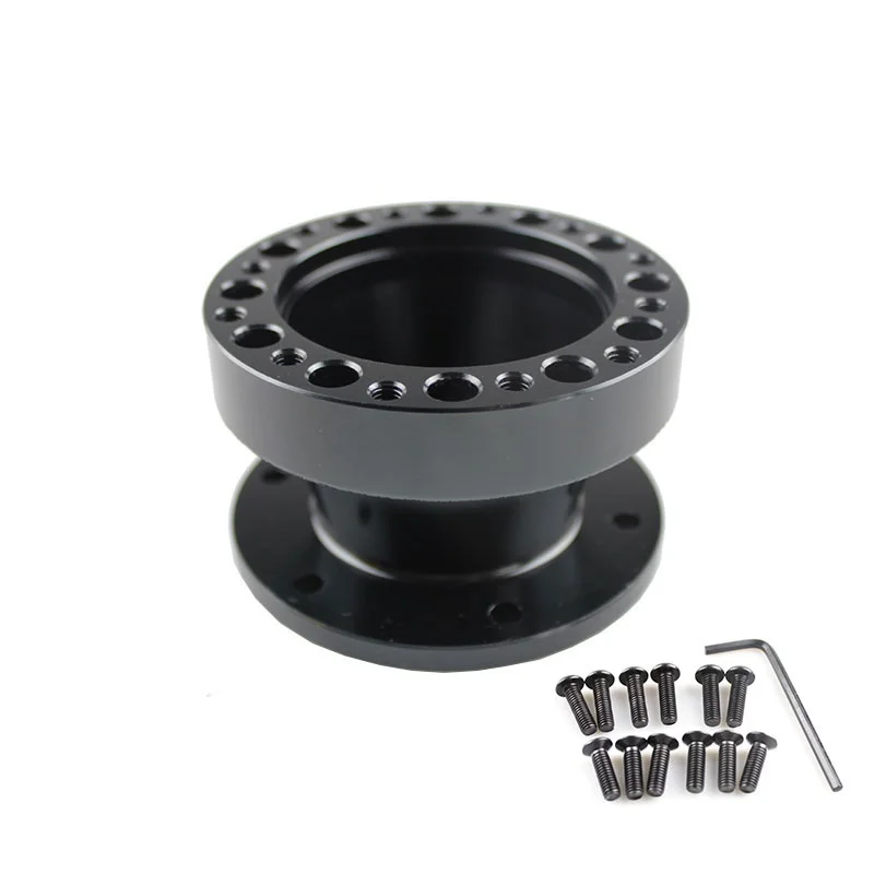 51mm-Black Универсальный алюминиевый адаптер ступицы рулевого колеса с защелкой Boss Kit распорка рулевого колеса 101 мм, 76 мм, 51 мм RS-QR007 - Цвет: 51mm-Black