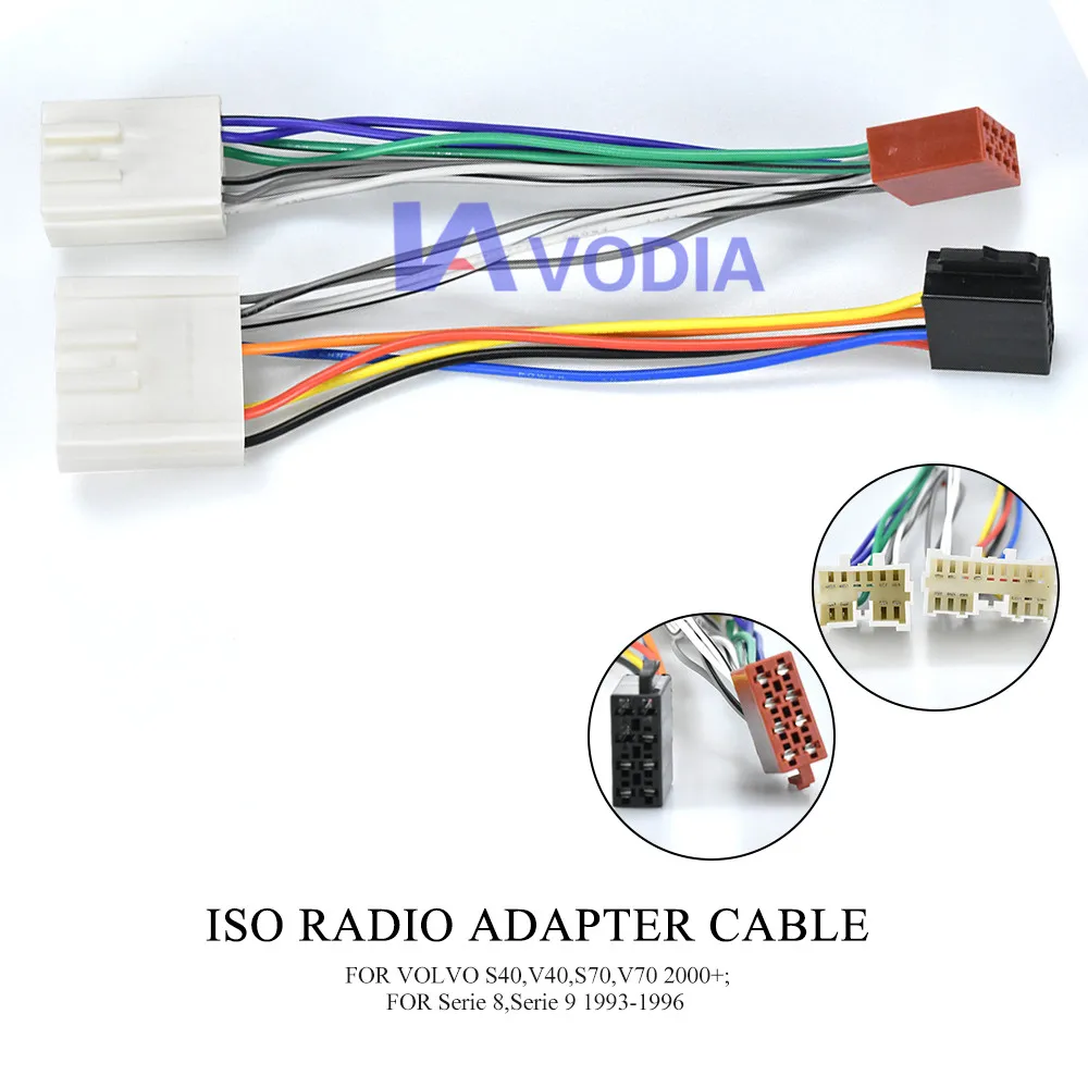 corriente + parlantecon Radio-cable adaptador VOLVO 2000a ISO-connettore 