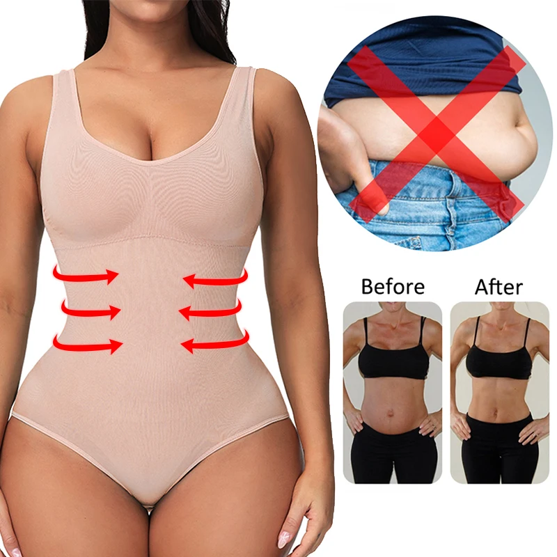 best tummy control shapewear uk Women Bodysuits Shapewear Shaping Full Body Shaper Tank Tops Waist Trainer Corset Camisoles Slimming Underwear Fajas Colombianas best shapewear for women