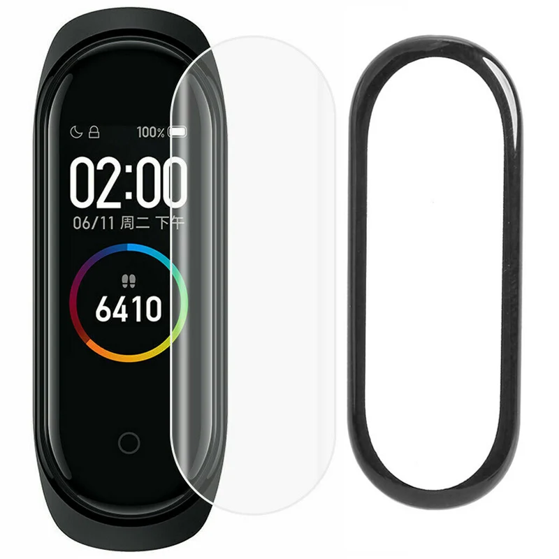 ПЭТ Гидрогелевая Защитная пленка для экрана XiaoMi Wristband 4 NFC Wristband защитная пленка Взрывная защита для смарт-браслета