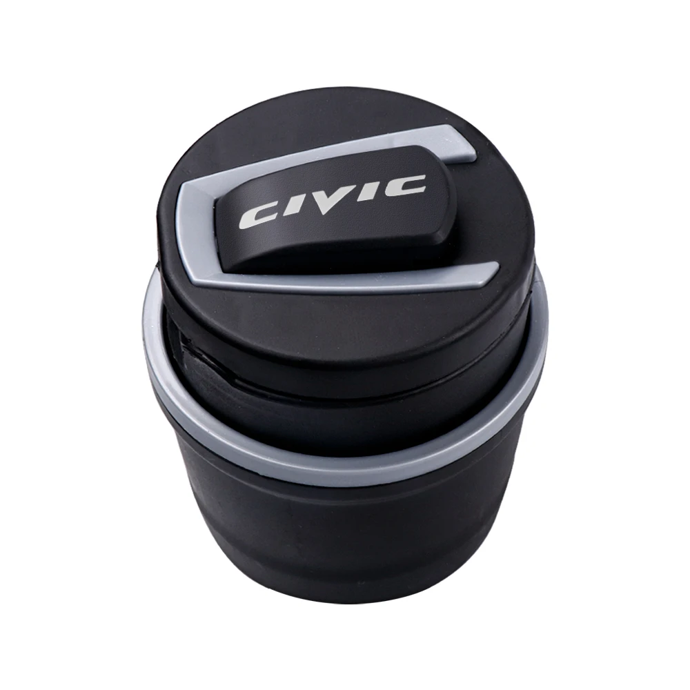 Silver Car Styling Interior accessories ashtray Garbage Coin Storage Cup Container Cigar Ash Tray for Honda Civic TYPER Mugen VTEC - Название цвета: Silver