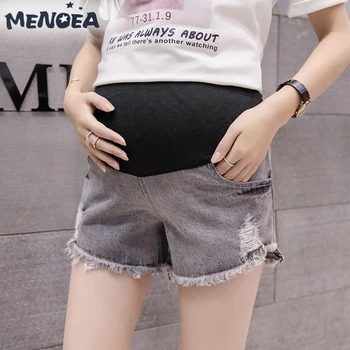 

Menoea Maternity Jeans Summer New Maternity Pant Pregnant Elastic Waist Clothes Denim Pant Maternity Hole Pregnancy Jeans Shorts