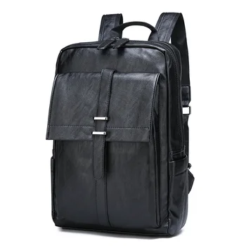 

2019 Korean-style Backpack Men's Pu-Style Travel Bag School Bag Casual MEN'S Bag Fashion Stylish Computer Backpack