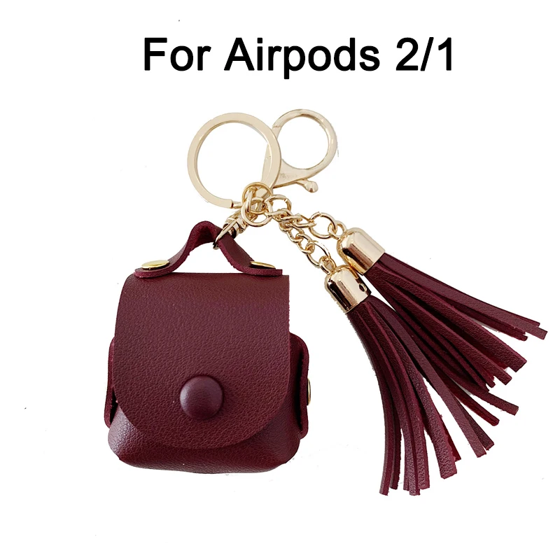 Кожаный чехол для Apple Airpods Pro 3, брелок для наушников, чехол для AirPods 3 2 1, чехол для зарядки s Box, защитная сумка, аксессуары
