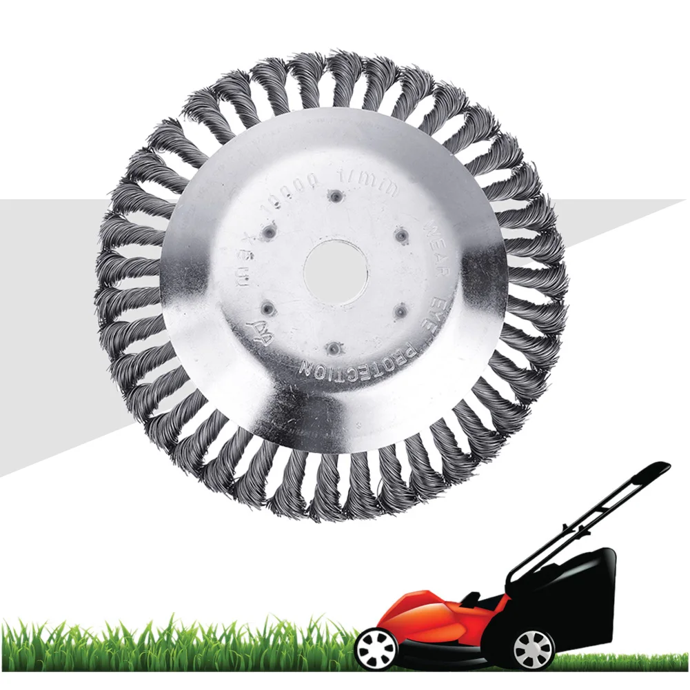 Grass Trimmer Head Grass Trimmer Lawn Mower Trimmer Blade Brush Cutter Accessories Grass Trimmer Blade Mower Accessories Steel Wire Wheel Lawn Mower Brush Disc Grass Trimmer Head