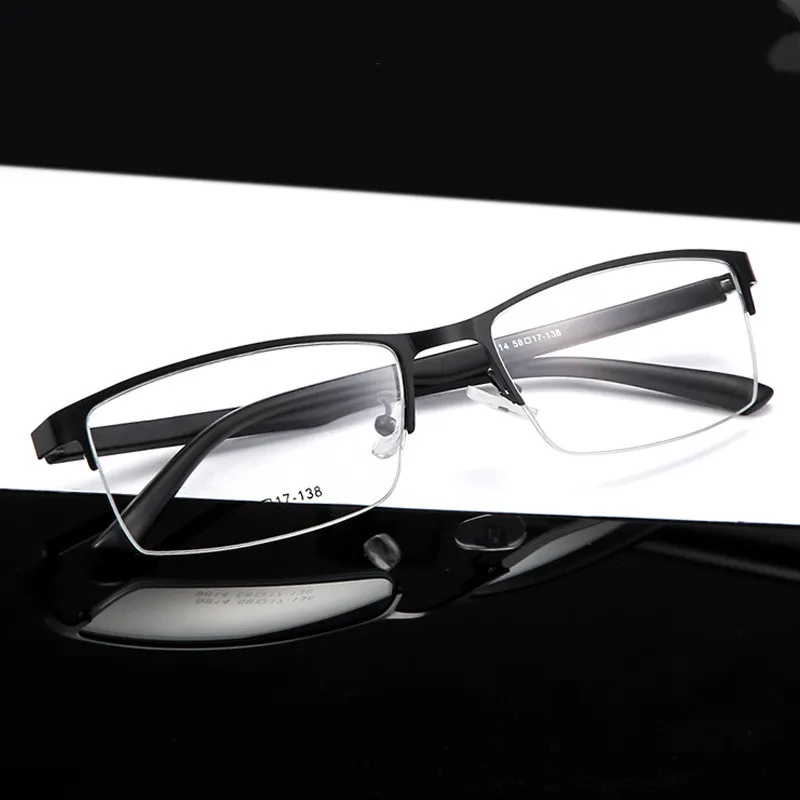 

Retro Business Casual Men's Optical Glasses Frame TR90 Metal Half Frame Myopia Frame Prescription Eyeglasses Men