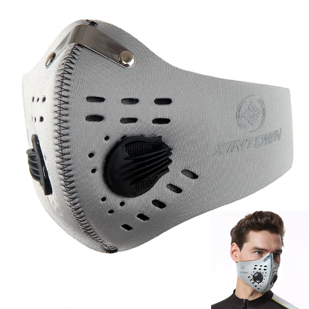 3-Gray PM2.5 Пылезащитная маска с активированным углем черный kn95 дышащий складной изменяемый фильтр Открытый Велоспорт Бег защита маска для лица - Цвет: 3-Gray