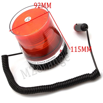 

DC 12V/24V Car LED Red color Flashing Highlights Round Signal Strobe Light 9 modes flashing light police light warning light
