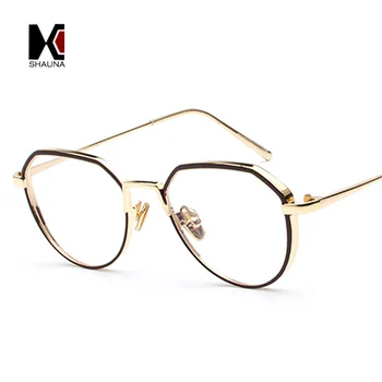 

SHAUNA New Arrival Thick Metal Frame Women Glasses Frame Fashion Men Blue Rays Protection Clear Lens Glasses