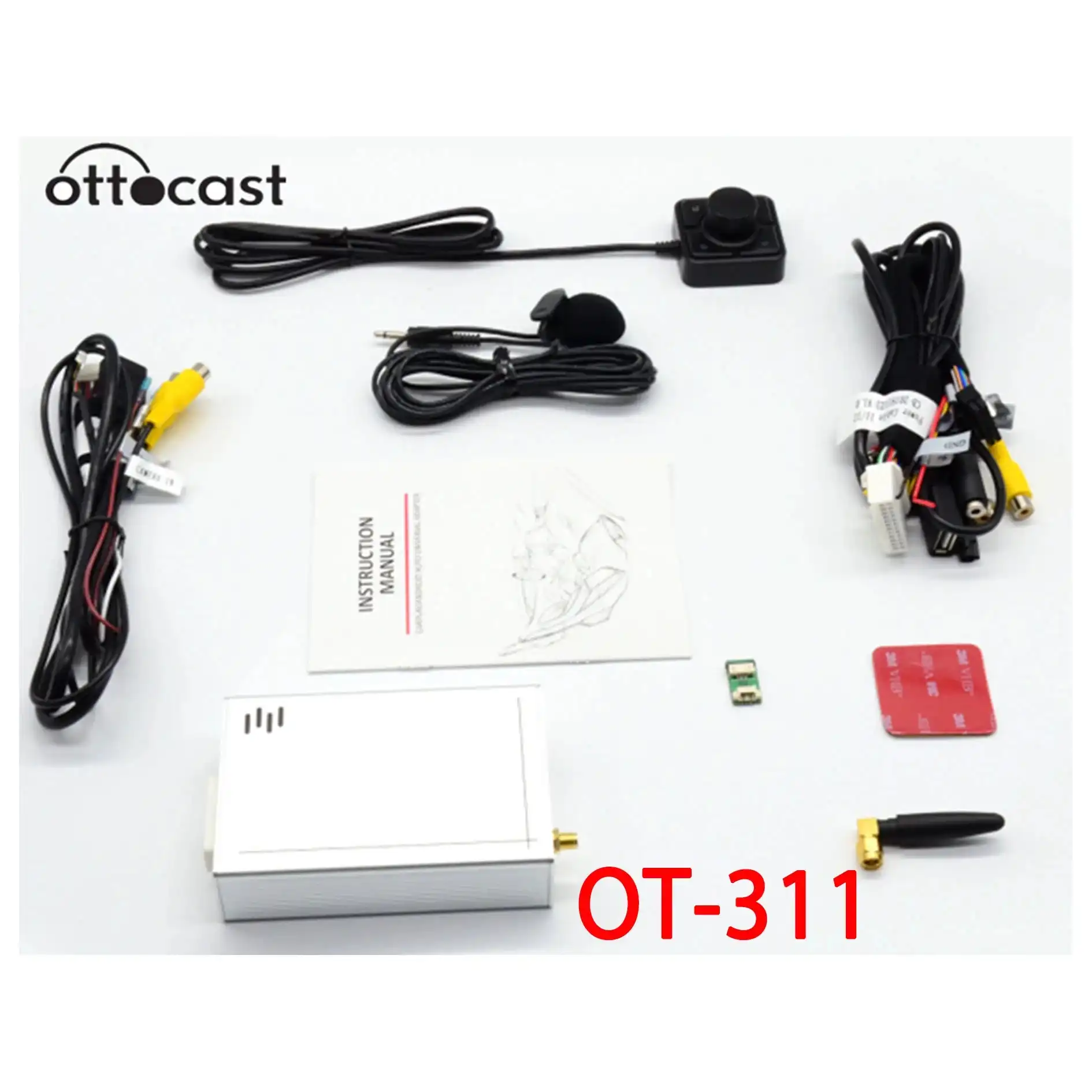 Ottocast マルチメディアアダプター付きワイヤレスcarplayミラー 自動ミラーリング付き タッチスクリーン付き Android 車用 折りたたみ式 Car Multimedia Player Aliexpress