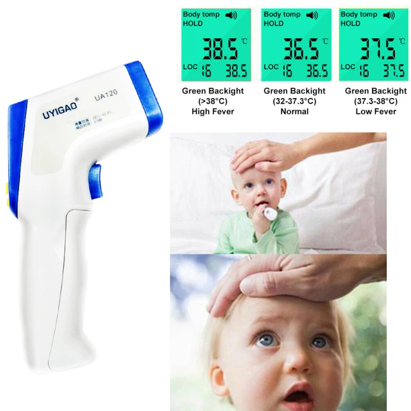 

UA120/6801 Professional Non Contact Thermometer Infrared Digital Forehead Temperature Gun High Precision Temperature Measurement