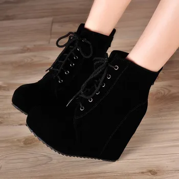 

Women Fashion Wedges Boots Big Size Ankle Boots High Heel Sexy Platform Boots Nightclub Pumps Casual Dress Boots Shoes Gladiator