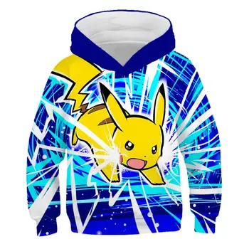 

3 To 14 Years Kids Hoodies 3D Pokemon Umbreon Hoodie Sweatshirt Boys Girls Harajuku Long Sleeve Jacket Coat Children Clothes 14T
