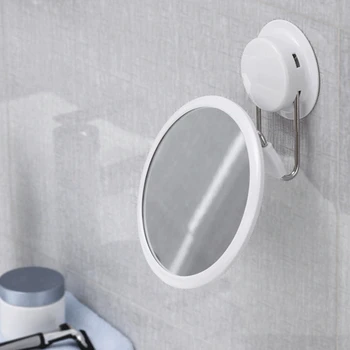 

360 Rotation Strong Suction Cup Cosmetic Mirror Bathroom Make Up Mirror Toilet Detachable Bath Mirrors White Free Punch