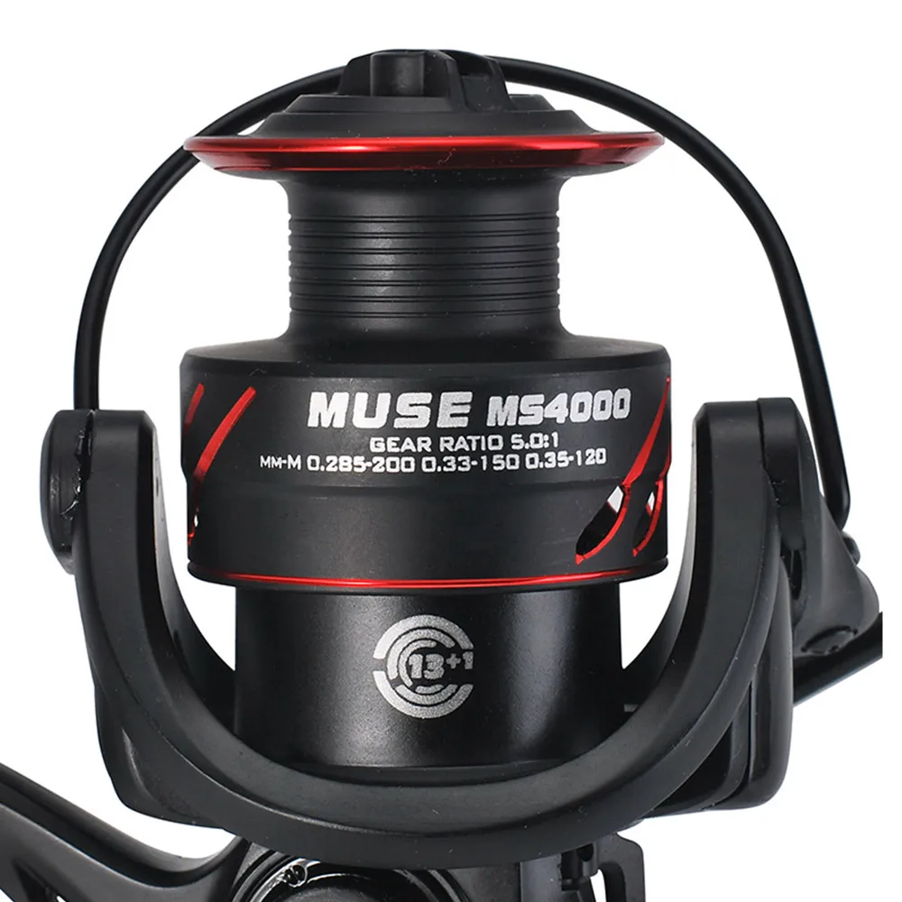 Fishing Reel Spinning Wheel Left Right Interchange Spool Gear Metal Rocker Embedded 13+1BB Portable Fishing Wheel Practical