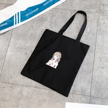 Холщовая Сумка в Корейском стиле новая стильная женская сумка на плечо женская сумка большой емкости Студенческая учебная Холщовая Сумка с принтом