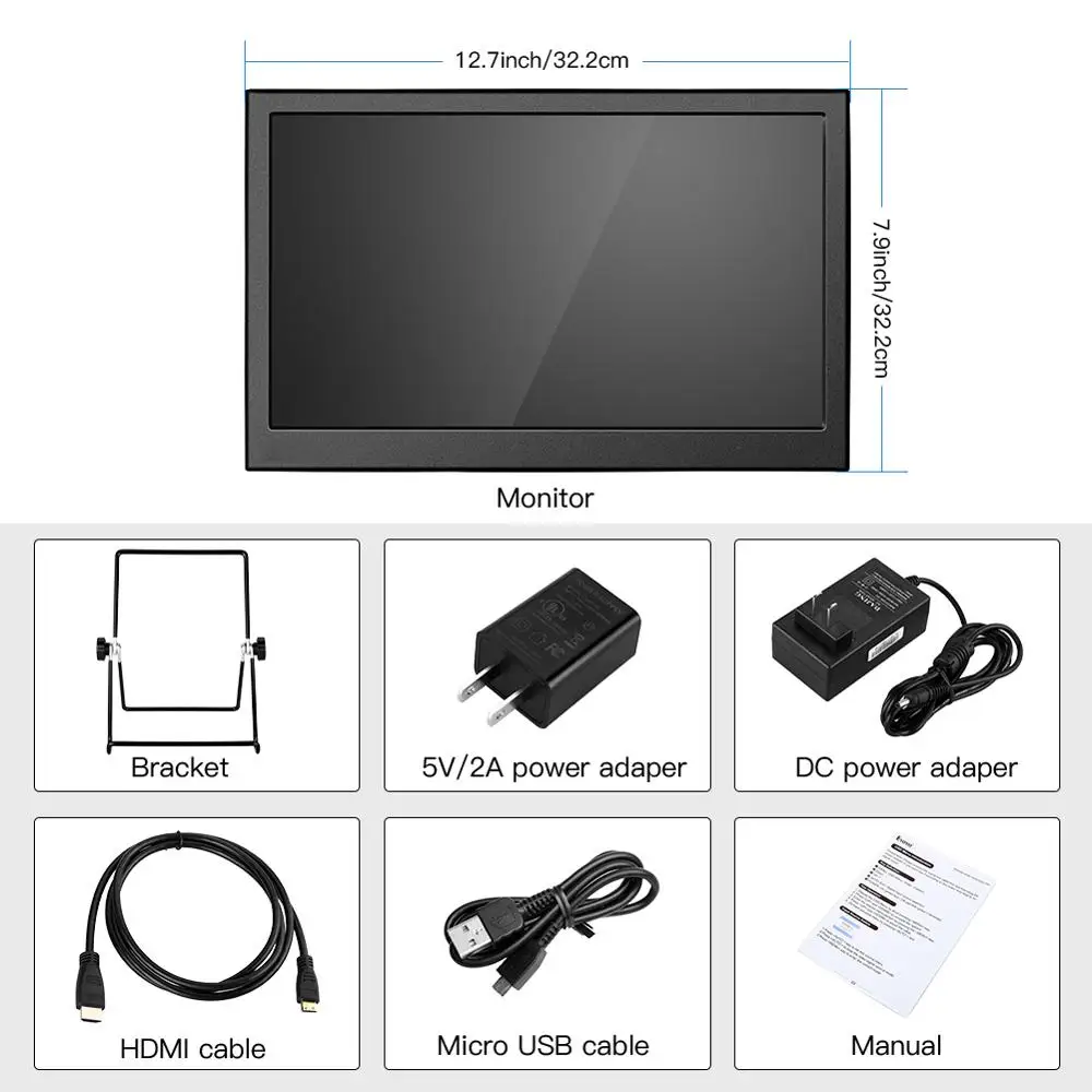 Eyoyo EM13FB IPS ޴ ̹ ,  HDMI ÷ ȭ, 1920x1080, 4K HDMI ,   PC PS4 Xbox, 13.3 ġ
