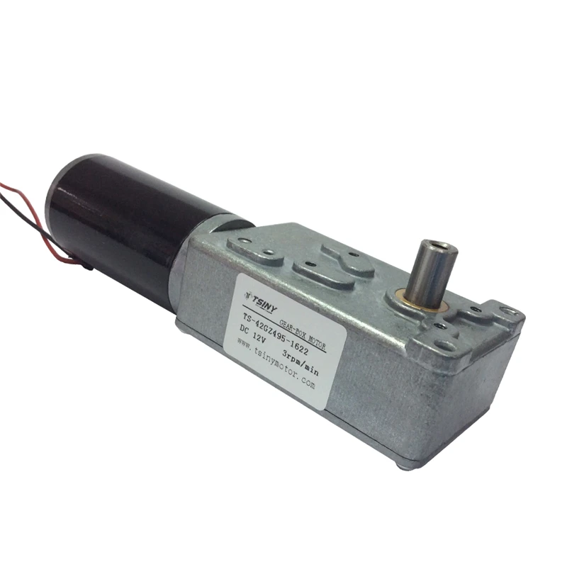 

42GZ495 DC Gear Motor 12V 3RPM DC Electric Bicycle Worm Gear Motor with Biaxial for BBQ Replacement Robot Parts 1&2 Axis