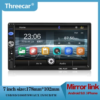 

7038B 2 din car radio 7"autoradio Rear view Camera Mirror Link Car stereo Touch Screen MP5 audio Bluetooth USB Multimedia player