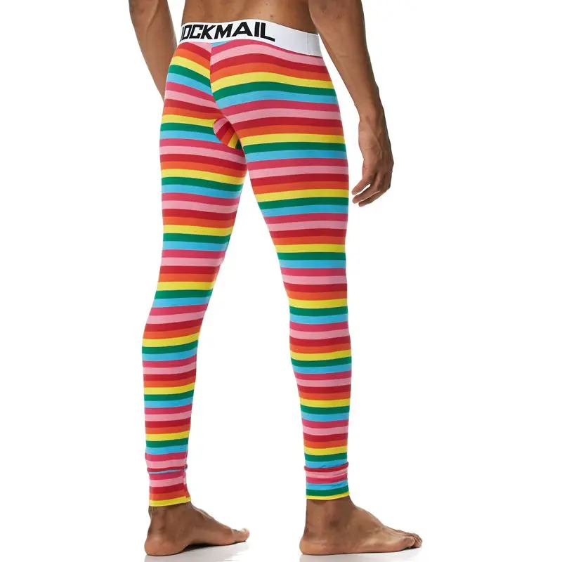 JOCKMAIL, брендовые новые осенние и зимние мужские кальсоны, термобелье, леггинсы, штаны, высокое качество, хлопок, модные, сексуальные, в полоску