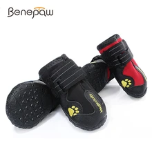 Benepaw противоскользящие ботинки для собак Водонепроницаемые Светоотражающие Прочные ботинки для маленьких и средних собак регулируемые уличные защитные лапы для домашних животных