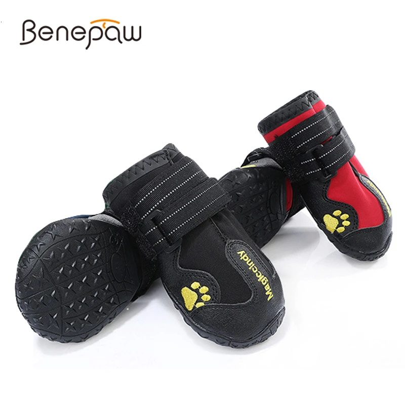 Benepaw Antislip Dog Shoes Waterproof Reflective Durable Small Medium Big Boots Outdoor Indoor Adjustable Pet Paw Protector | Дом и сад