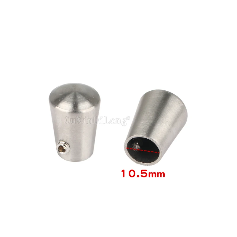 Inner Dia 10.5mm 20 шт. крышка из нержавеющей стали угловой декоративный кронштейн крышки перила фитинги diy домашнее оборудование GF41 - Цвет: Inner Dia 10.5mm