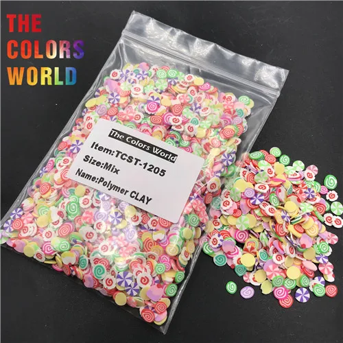 TCST1205 50g TCST-012 Полимерная глина распыляет горячую мягкую глину распыляет красочные украшения для дизайна ногтей пластиковые Klei ремесла крошечные милые аксессуары - Цвет: TCST1205 50g