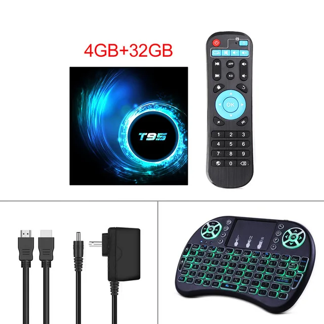 Android 10,0 ТВ-приставка 4 Гб ОЗУ 32 Гб 64 Гб ПЗУ ТВ-приставка T95 Allwinner H616 6K@ 30fps HD Cortex-A53 смарт-медиаплеер HDMI 2,0 - Цвет: 4G 32G English i8
