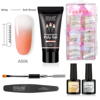 

Cross-border Temperature Change Extension Glue 6-piece Set Special Nail Art Nail Crystal Extension Liquid Nail Model zh