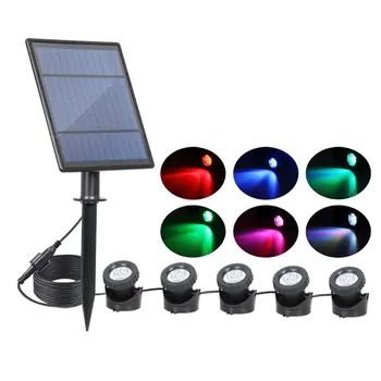 

IP65 Waterproof RGB Changable LED Solar Light Motion Sensor Spot Light Led Garden Solar Pathway Lights Outdoor Landscaping Light