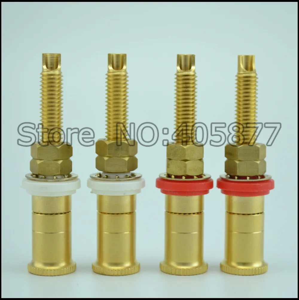 

4PCS Copper Plated Gold Speaker/amplifier terminals/connector HIFI DIY binding post