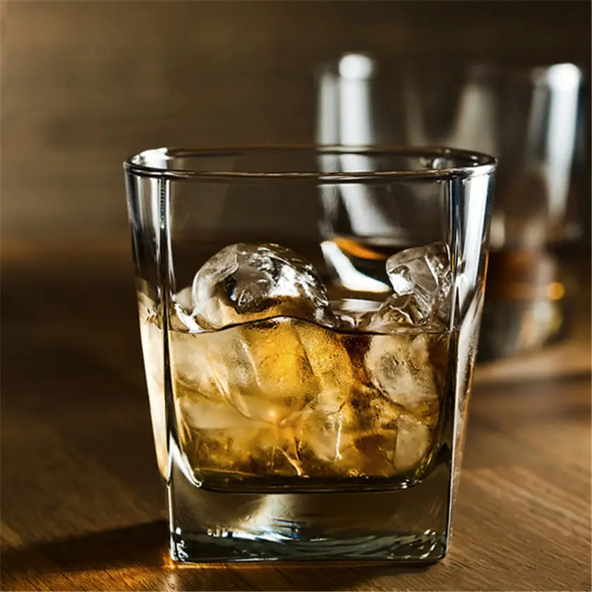 Square Crystal Whiskey Glass Cup For the Home Bar Beer Water and Party  Hotel Wedding Glasses