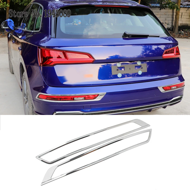 for Audi Q5 L Q5L Car back rear Fog light lamp Trim Frame Cover ABS Matter Silver Car Accessories Auto Styling