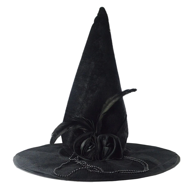 Halloween Witch Wizard Hat Party Costume Headgear Devil Cap Cosplay Props Decoration Accessories for Adult Women Men cosplay hats game cosplay props