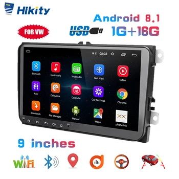 

Hikity 9“HD android 8.1 Car Radio Multimedia Player with wifi bluetooth GPS support rear view camera