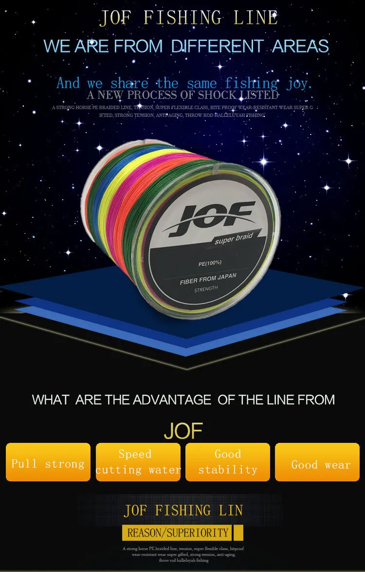 

Xin Force Fishing Gear 8 Series PE Dyneema Five-color Fishing Line 500 M fang yao xian Fishing Line