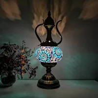 Newest E14 Hand-inlaid Glass Morocco Style Mosaic Light Bedroom Living Room Decorative Table Lamp Turkish Lampe 4