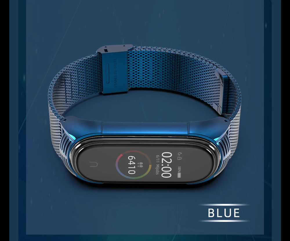 Последняя версия TF mi Band 3 4 ремешок металлический браслет из нержавеющей стали для Xiaomi mi 4 3 Ремешок Браслет mi Band 4 3 браслеты