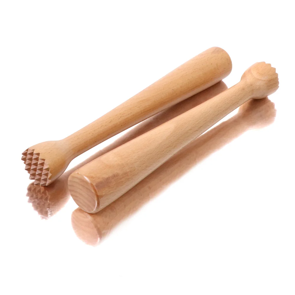 10'' Wooden Muddler for Cocktails Durable Wood Ice Crusher Stylish Wooden Mojito Muddler Bar Tool Handy Cocktail Masher