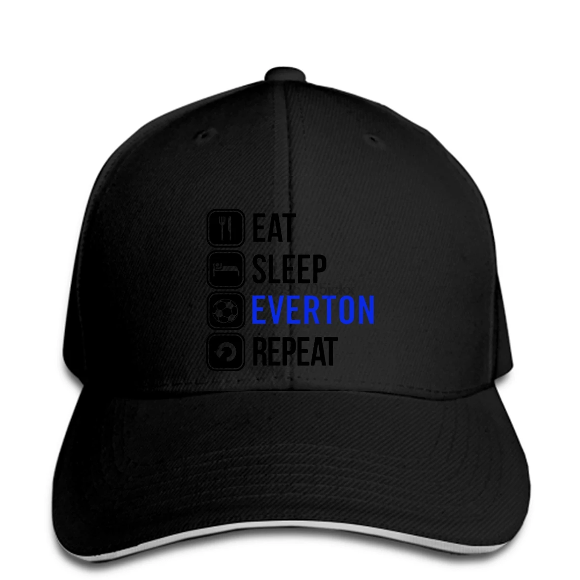 Мужская бейсболка Eat Sleep Everton, Мужская модная белая бейсболка S wo, Мужская бейсболка