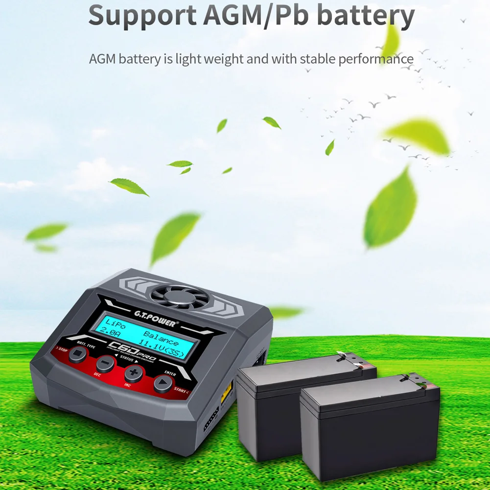 Chargeur d'équilibre GT.POWER IMAX C6D PRO 300W 12A connecté à une batterie LiPo pour drone RC