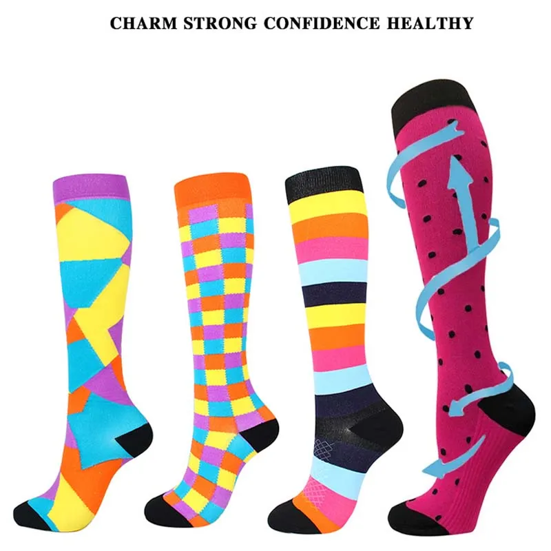 

Running Calcetines Personalizados Compresion Enfermeria Socks Men Women Sports Unisex Outdoor Racing Long Pressure Stockings