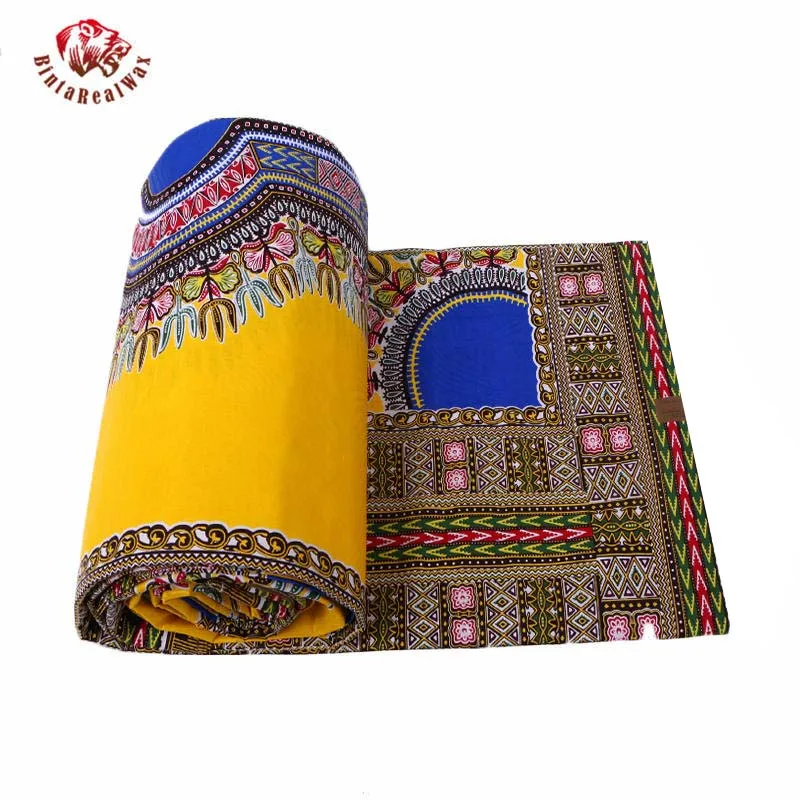 Wholesale Ankara Fabric African Real Wax Prints Fabric Ankara Wax African Print Fabric 6 Yards one Piece 24FJ2021
